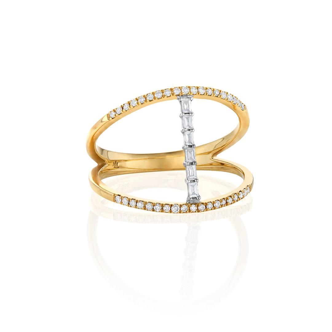Two Tone Diamond Fashion Ring 0