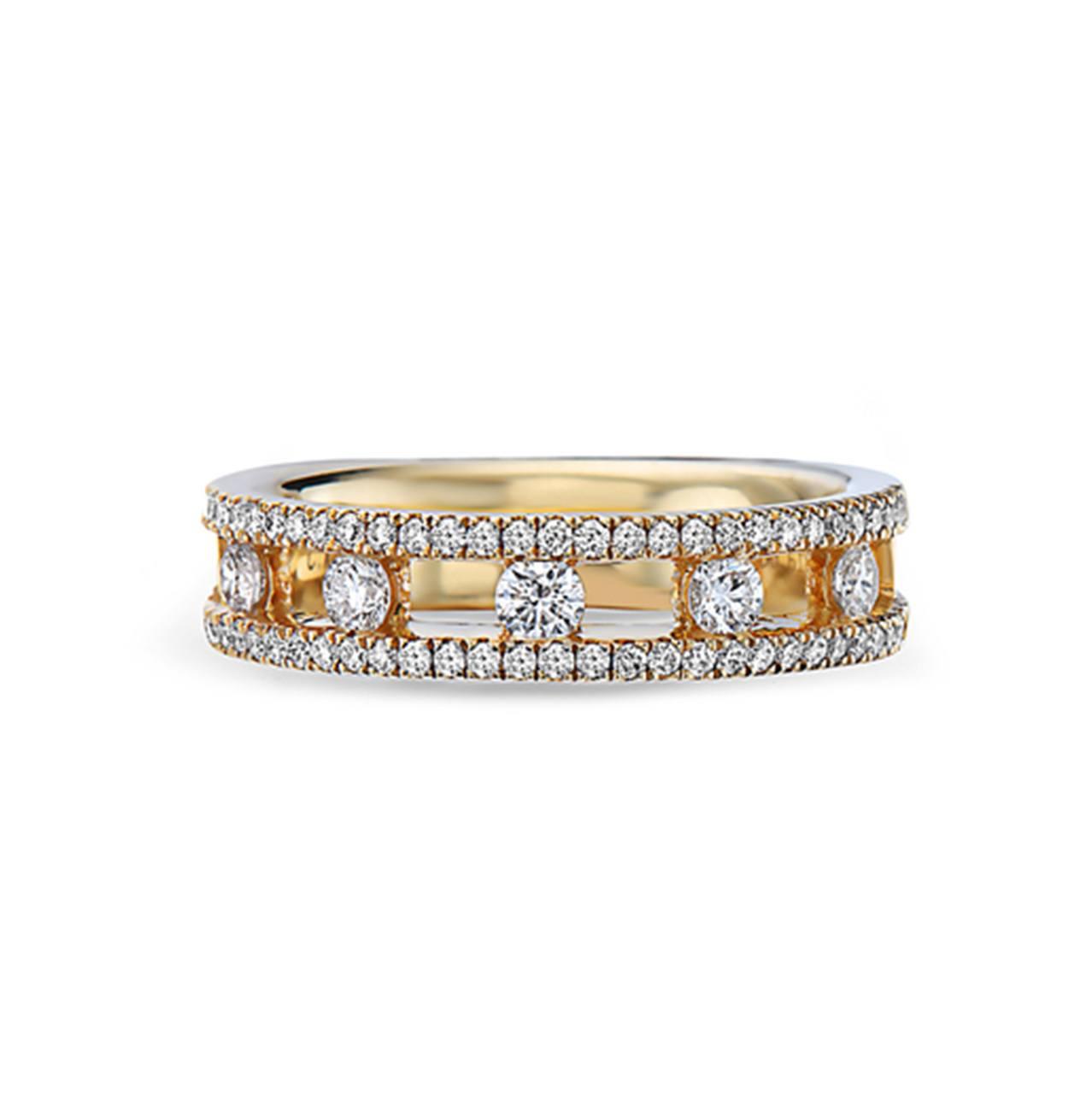 Charles Krypell Diamond Air Ring in Yellow Gold 0