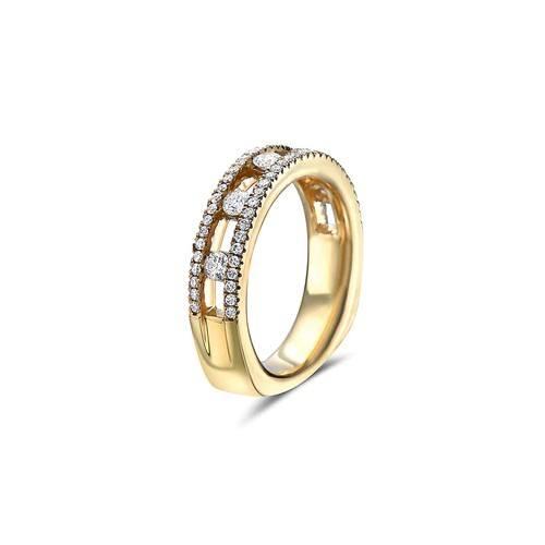 Charles Krypell Yellow Gold Diamond Air Band 1
