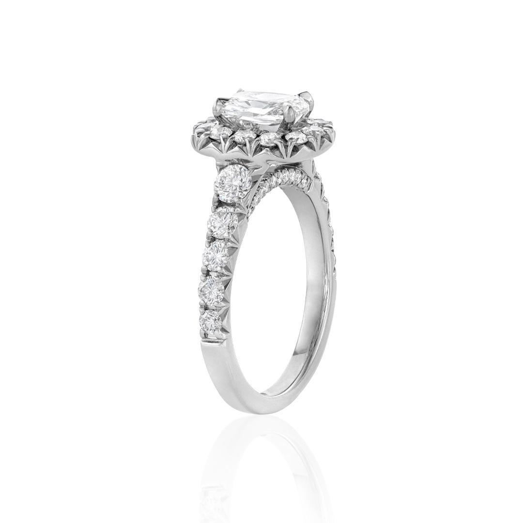 0.61 Carat Cushion Cut Diamond Engagement Ring 1