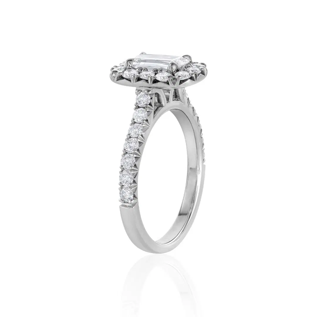 0.71 Carat Cushion Cut Diamond Engagement Ring 1