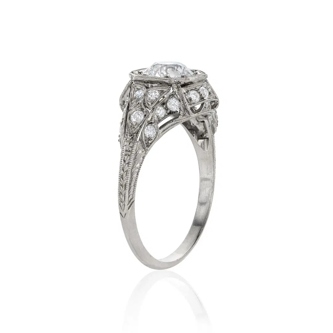 Estate Collection Platinum Diamond Engagement Ring 1