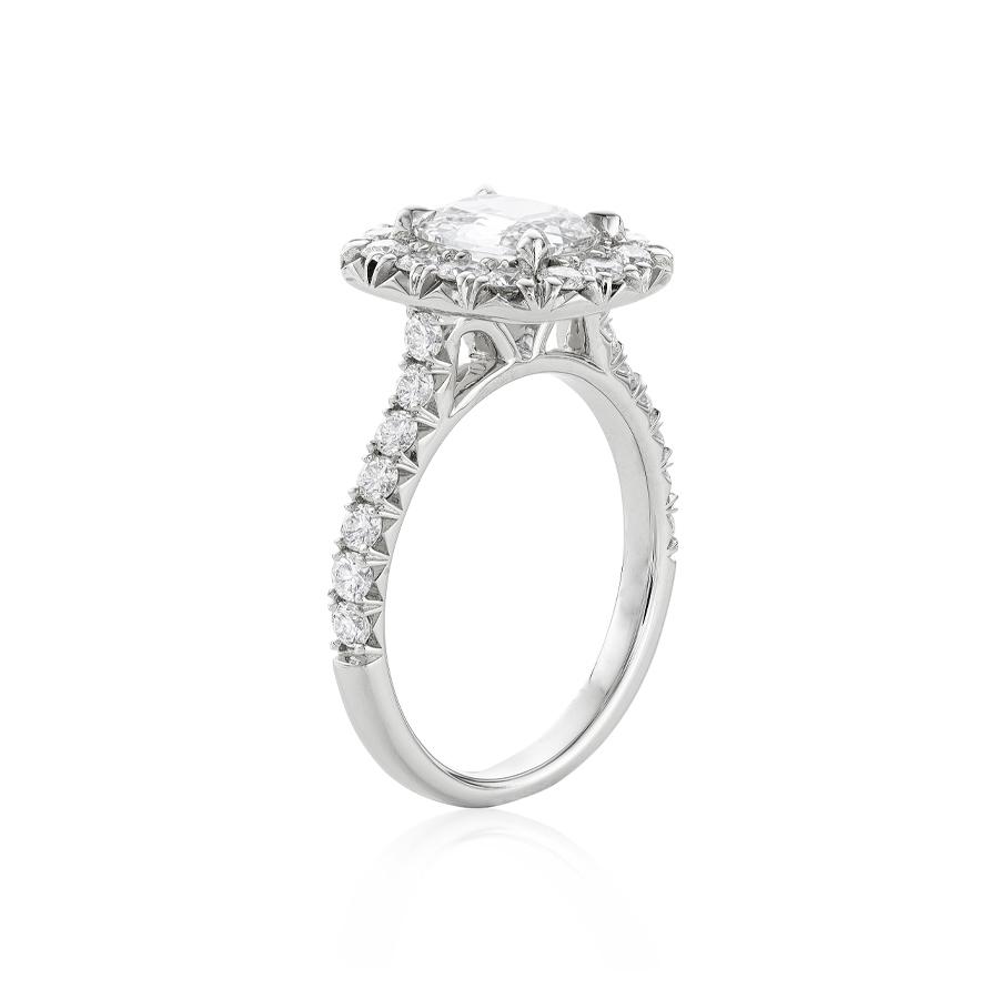 1.00 Carat Cushion Cut Diamond Engagement Ring 1