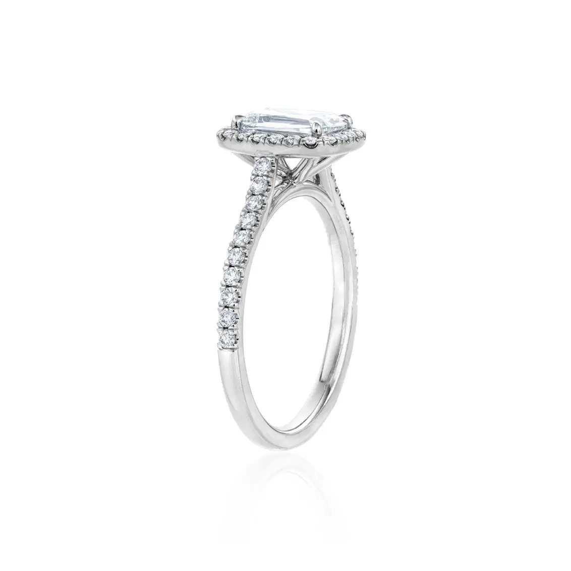 1.01CT Cushion GIA Diamond Halo Engagement Ring 1