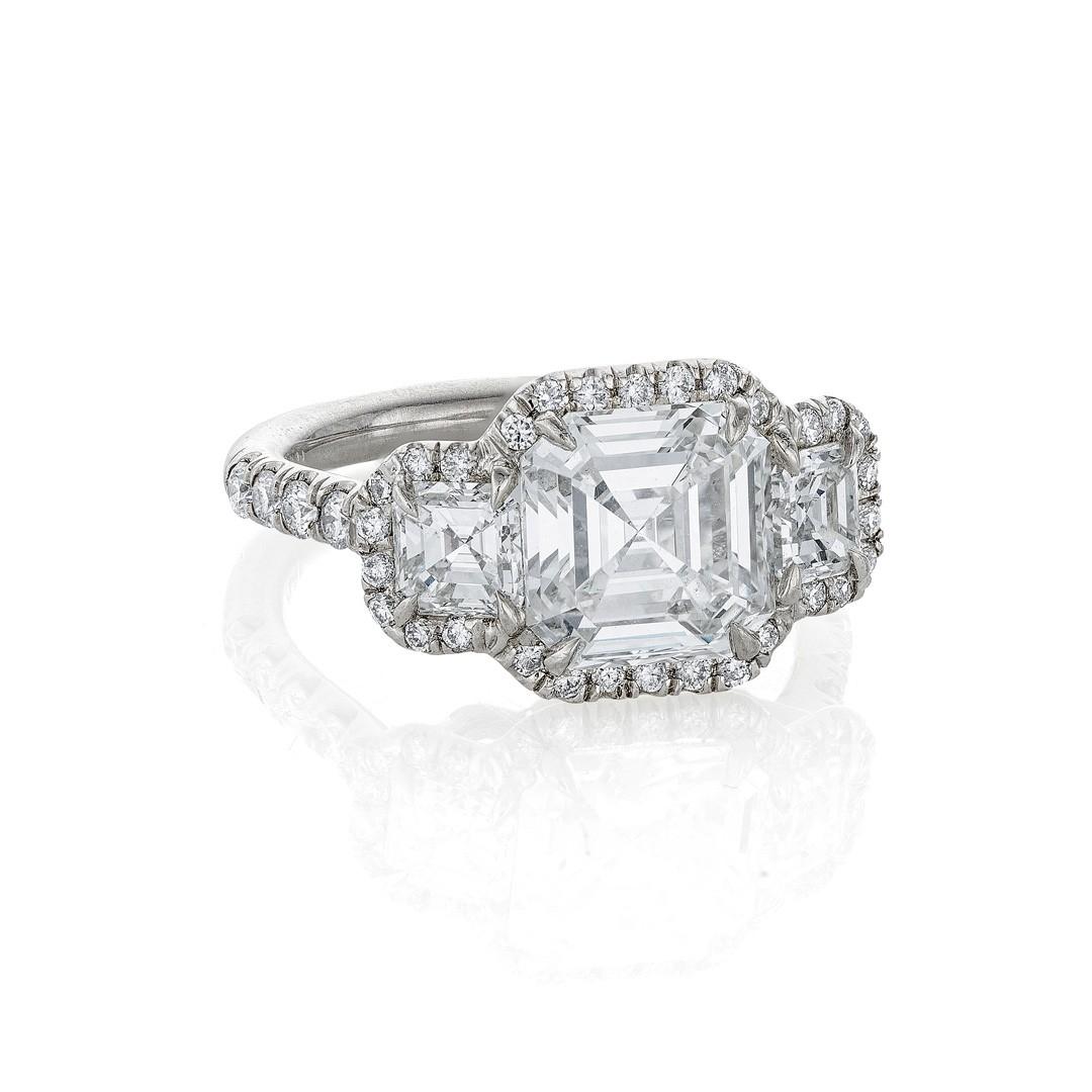 3.03 CTW Diamond Engagement Ring with Diamond Halo 2