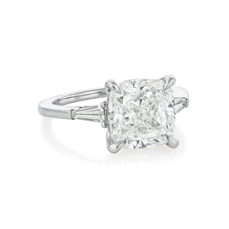 5.01 CT Cushion Diamond Platinum Engagement Ring 1