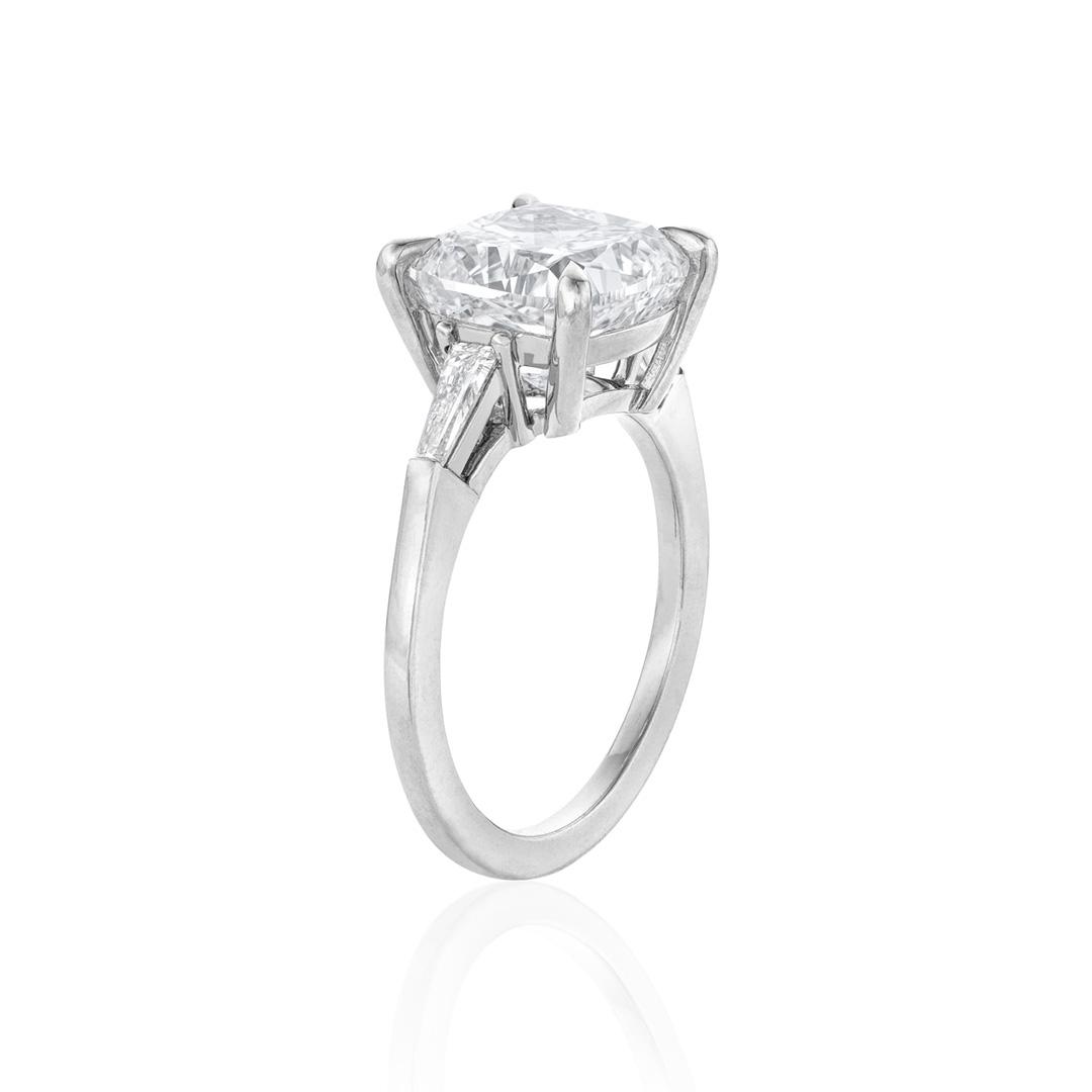 5.01 CT Cushion Diamond Platinum Engagement Ring 2