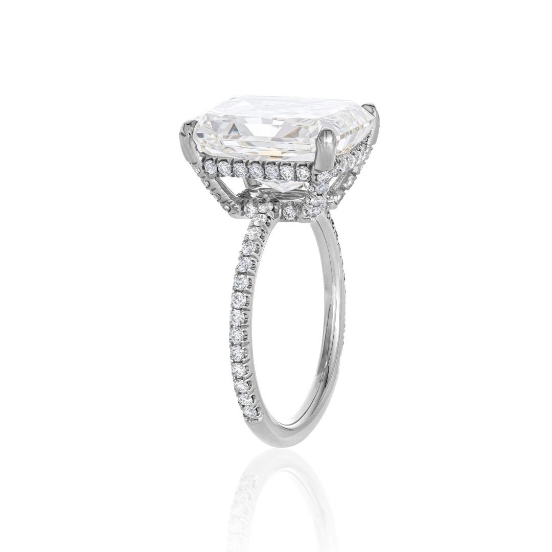 8.01 CT Radiant Cut Diamond Platinum Engagement Ring 2