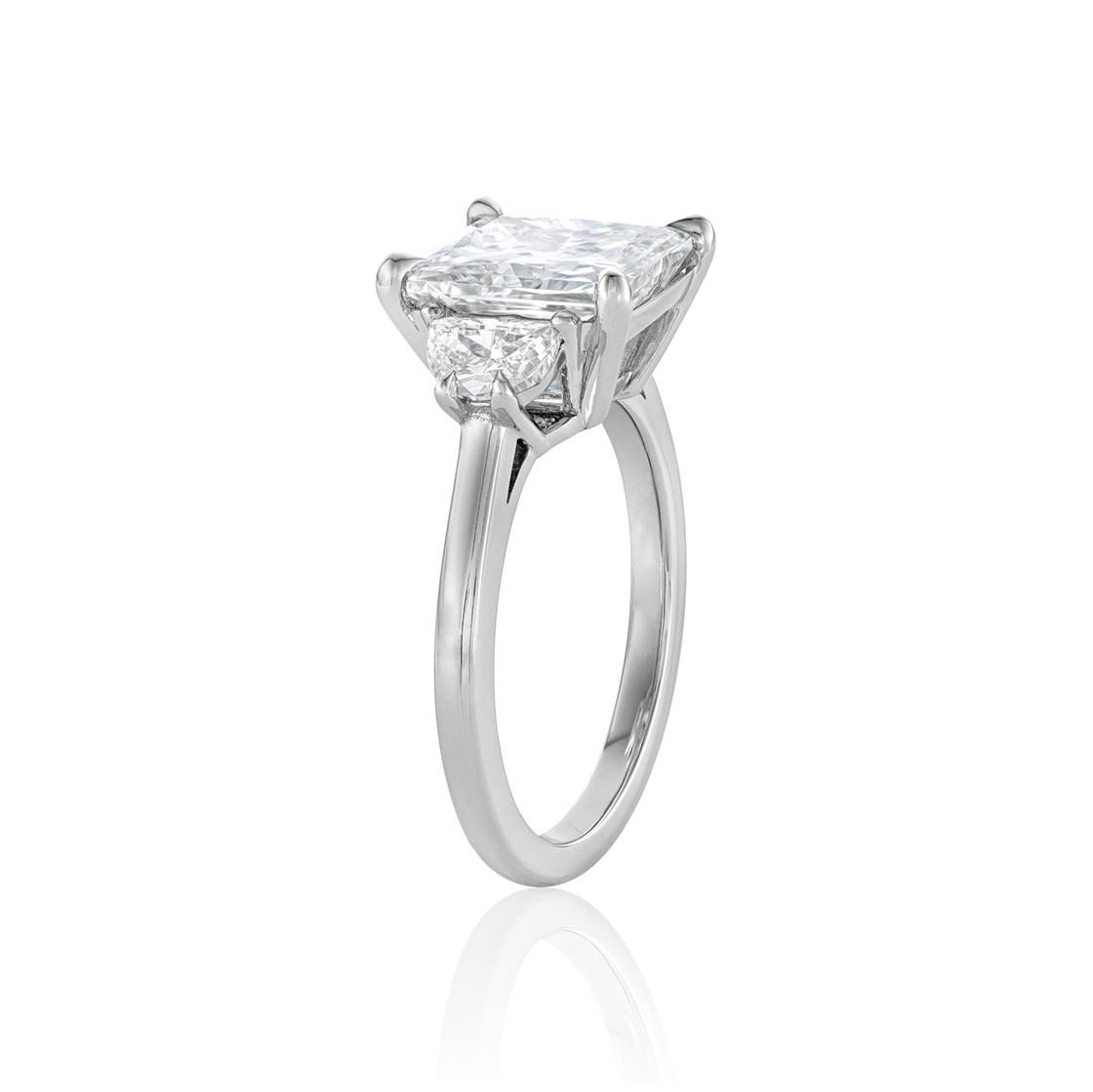 4.01 CT Princess Cut Diamond Engagement Ring 1