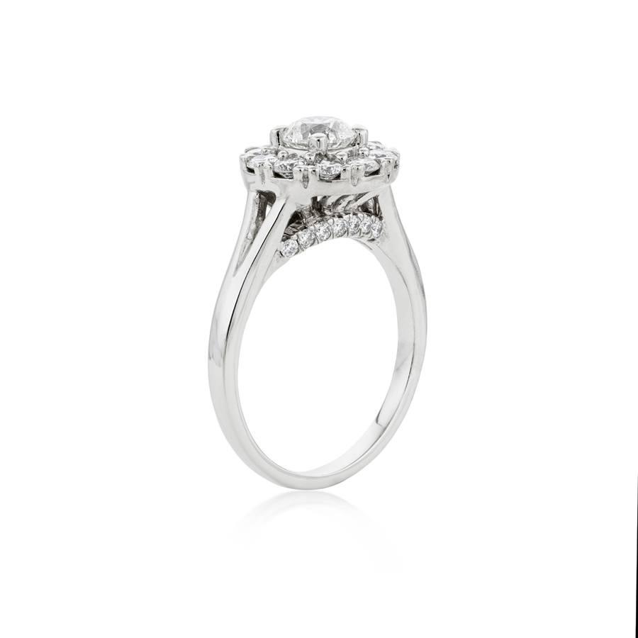.70 CTW Round Diamond Halo Engagement Ring 1
