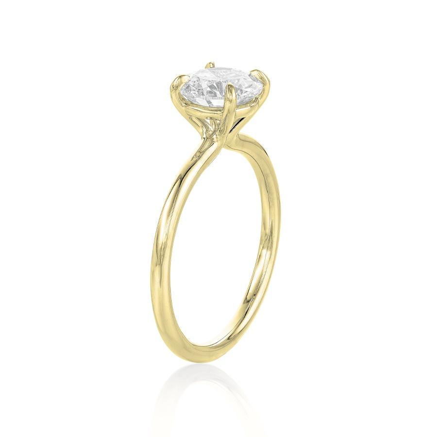 1.50 CT Round Diamond Solitaire Engagement Ring in Yellow Gold 1