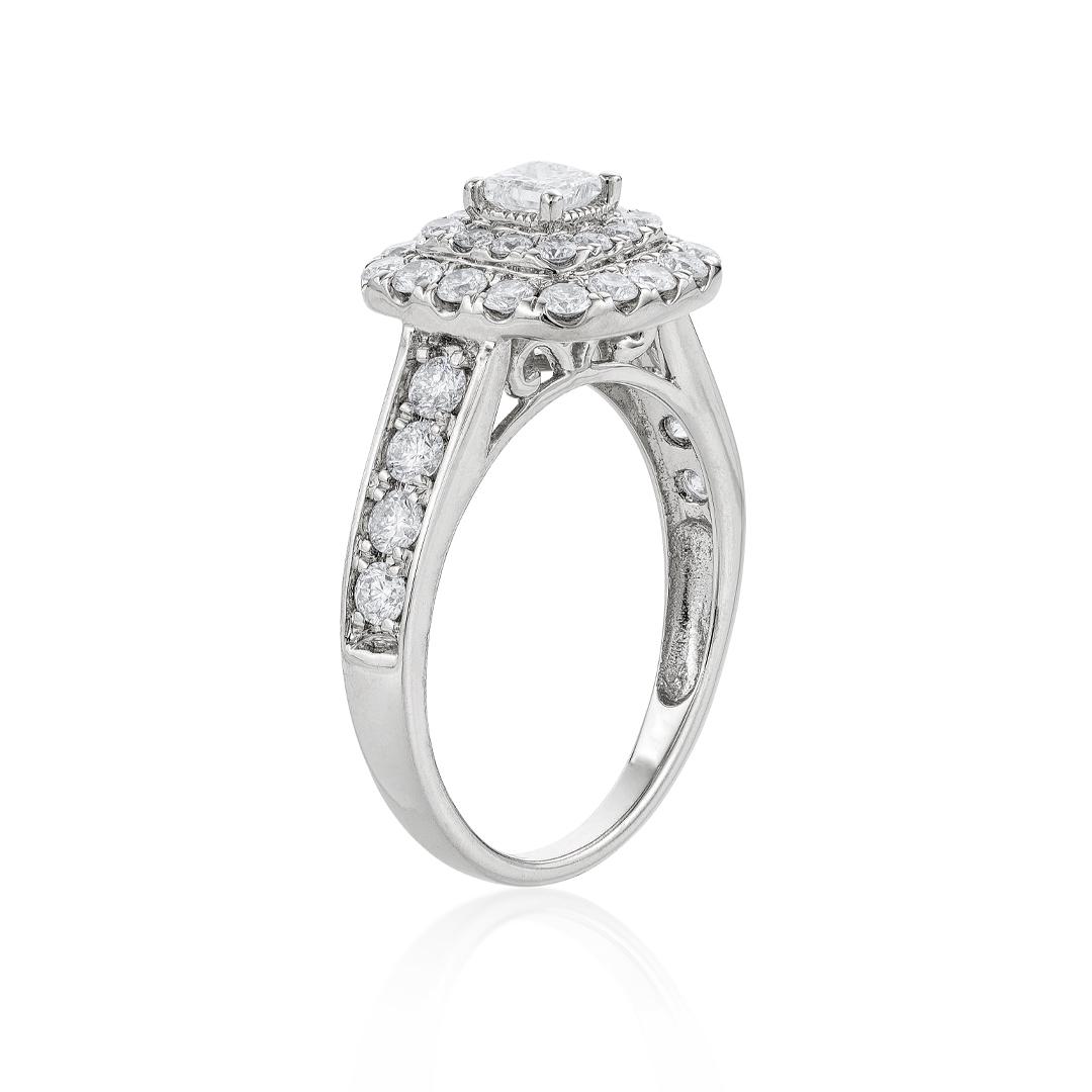 1.50 CTW Princess Cut Diamond Bridal Ring Set 2
