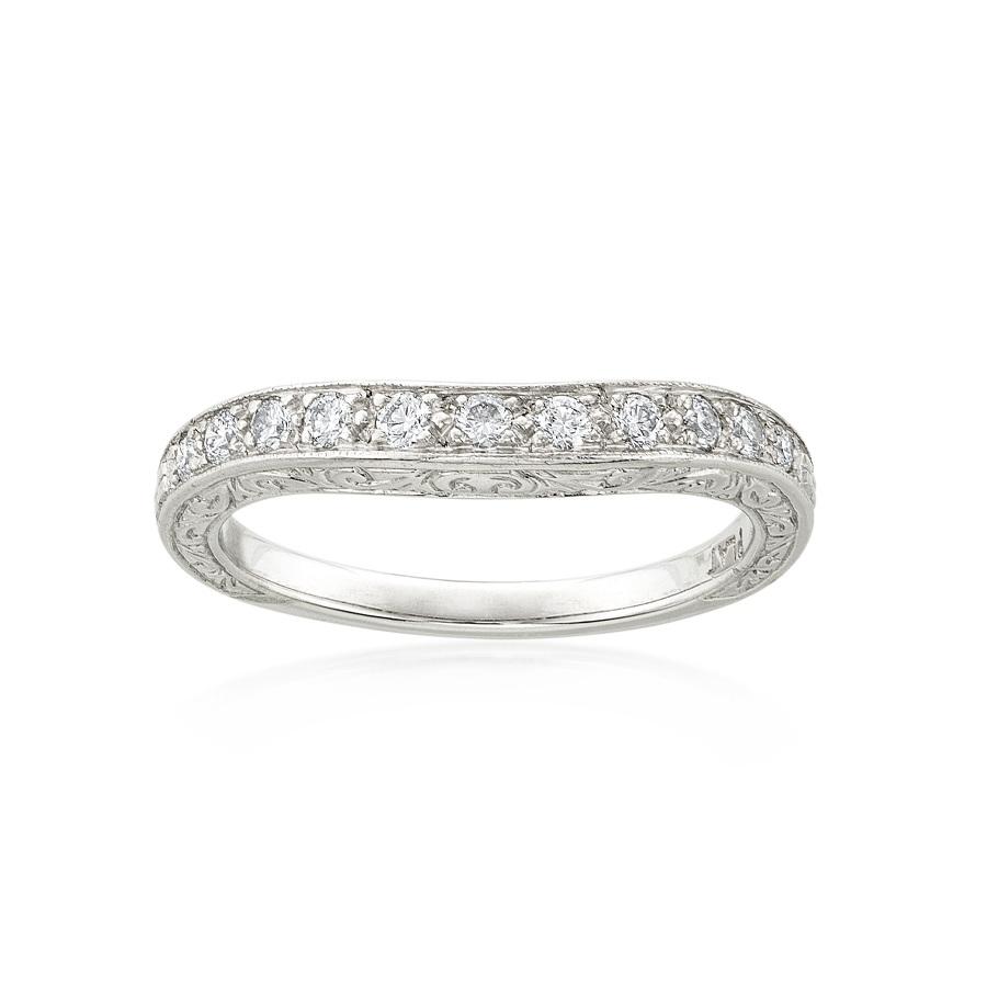 1.50 CTW Round Art Deco Engagement Ring Set 3