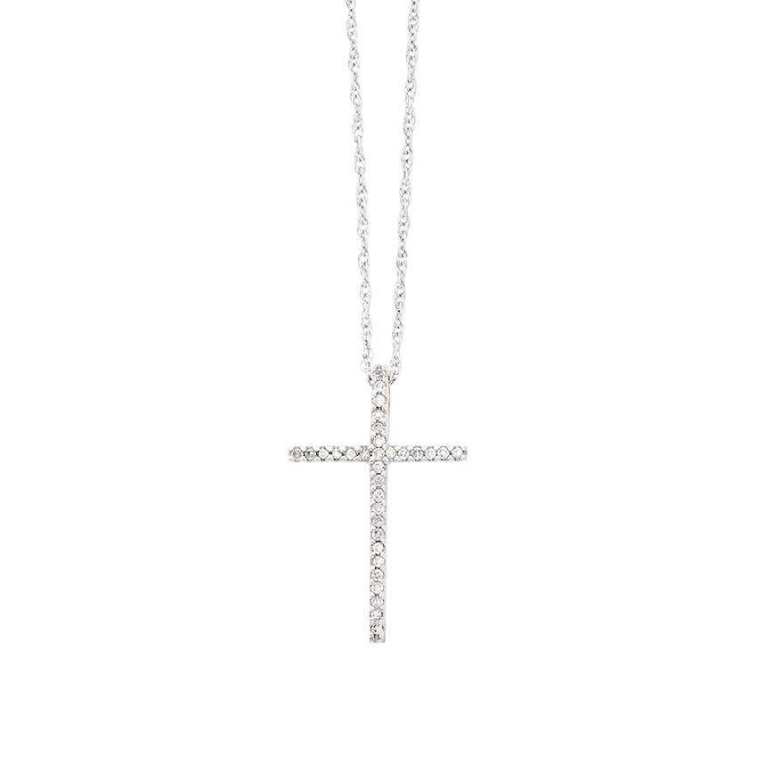 Delicate Diamond Cross Necklace