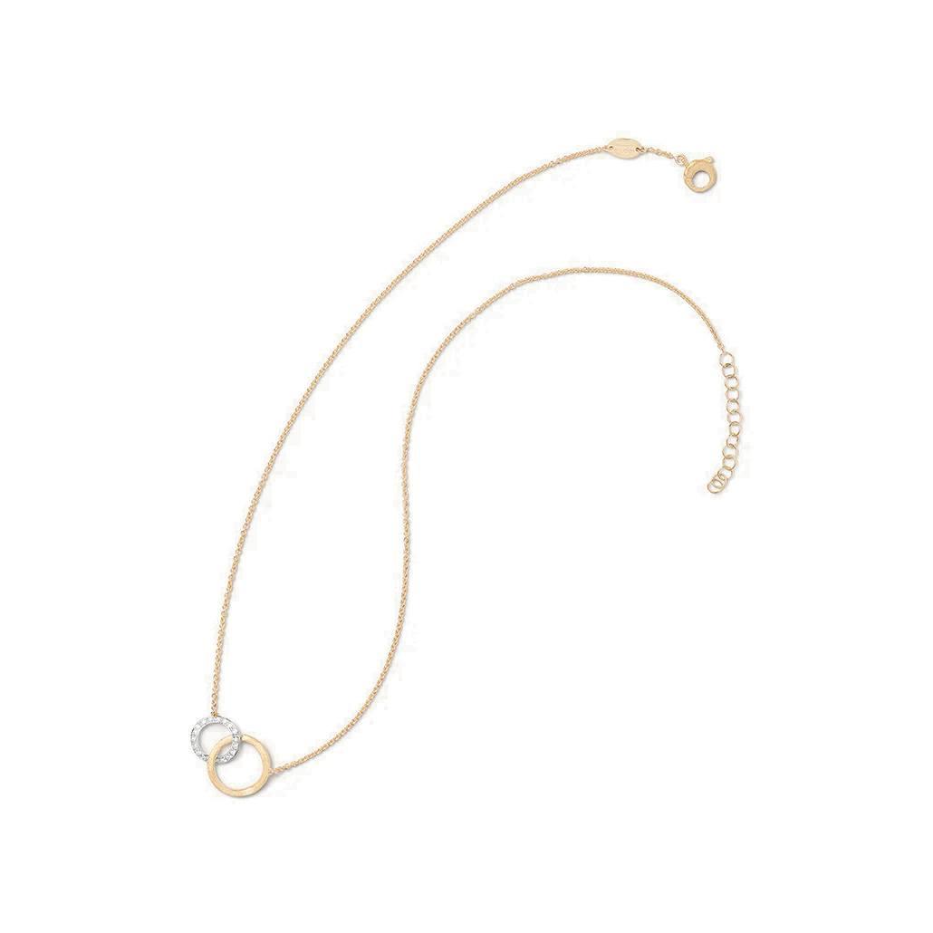 Marco Bicego Jaipur Gold Diamond interlocking Circle Necklace 2