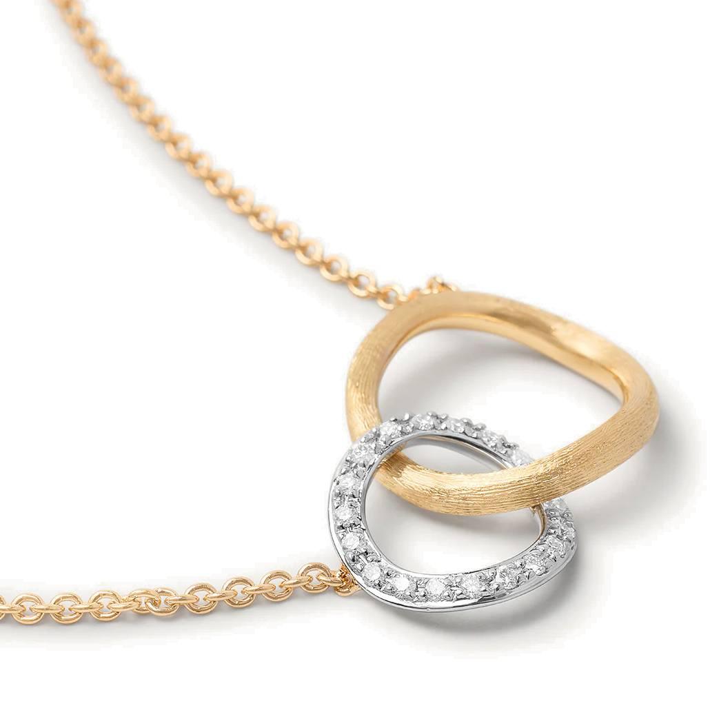 Marco Bicego Jaipur Gold Diamond interlocking Circle Necklace 3