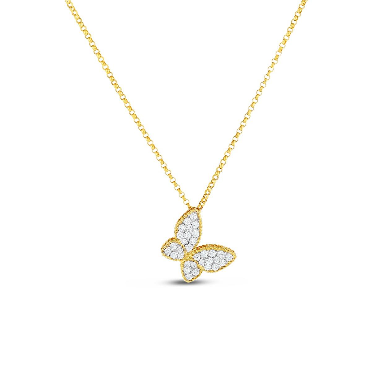 Roberto Coin Princess Diamond Butterfly Pendant Necklace