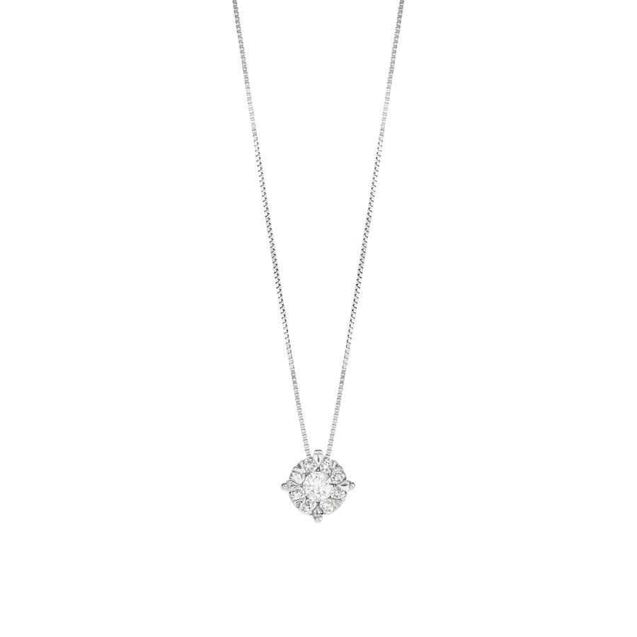 Round Diamond Pendant Necklace

