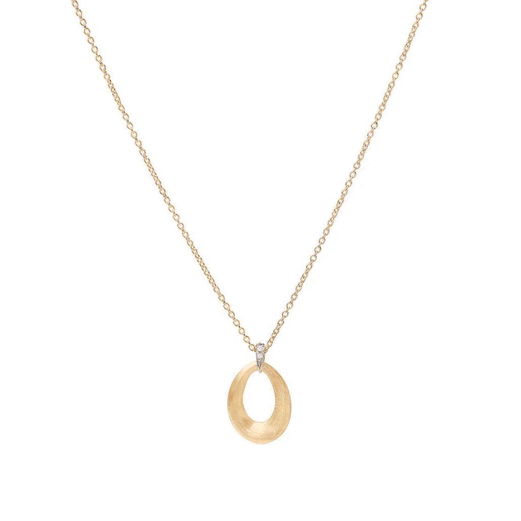 Marco Bicego Lucia Gold and Diamond Loop Pendant Necklace