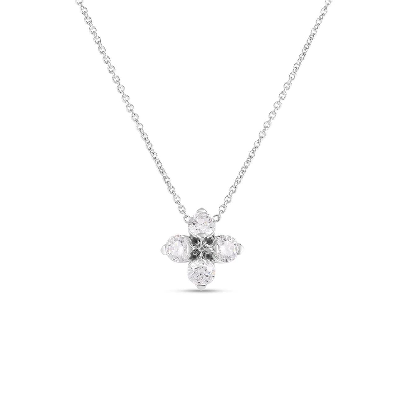  Roberto Coin 0.55 CTW Love in Verona Diamond Flower Necklace