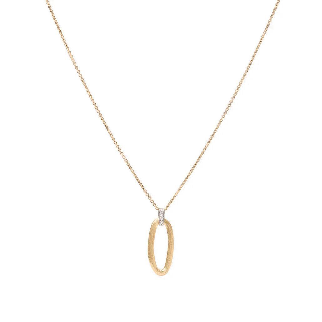 Marco Bicego Jaipur Link Collection 18K Yellow & White Gold Pendant Necklace with Diamond Accent