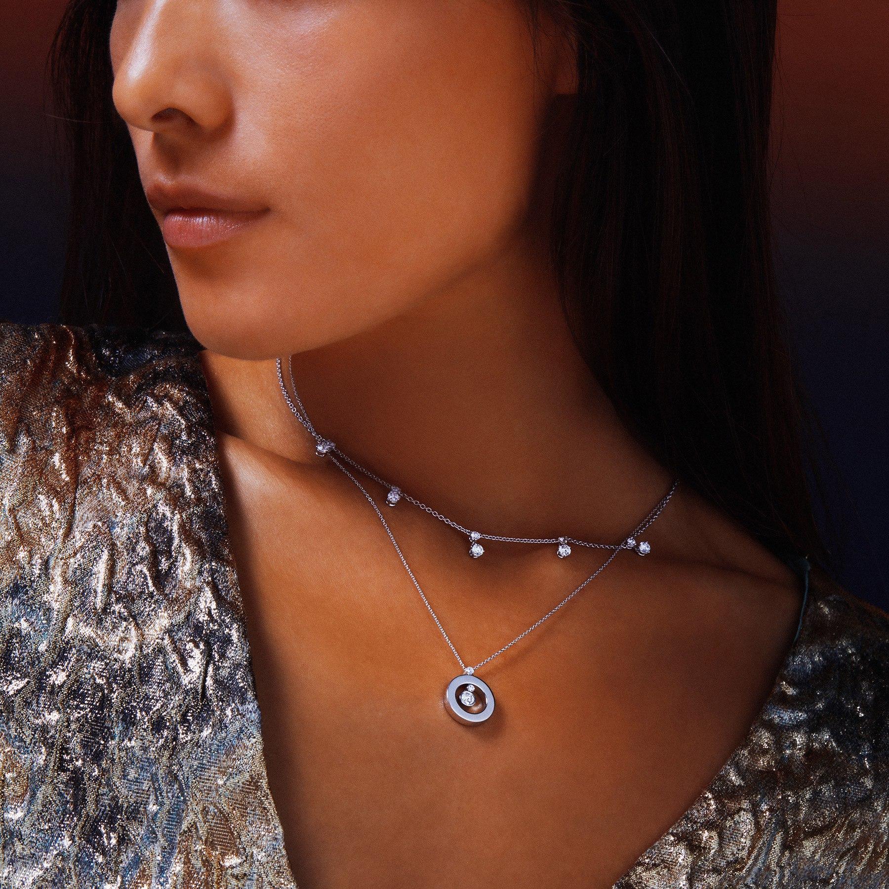Roberto Coin Cento Shiny Mini O Diamond Pendant Necklace 1
