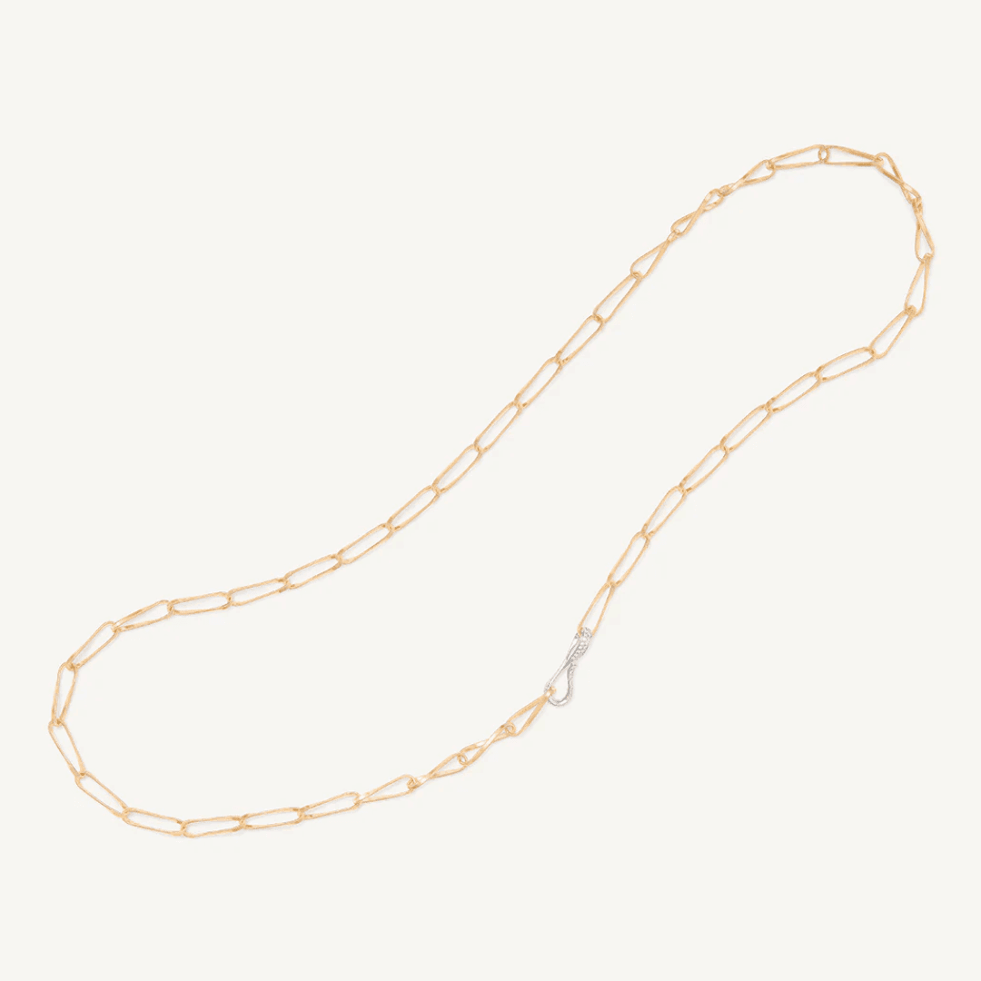 Marco Bicego Marrakech Onde Twisted Coil Link Lariat with Diamond Clasp 3