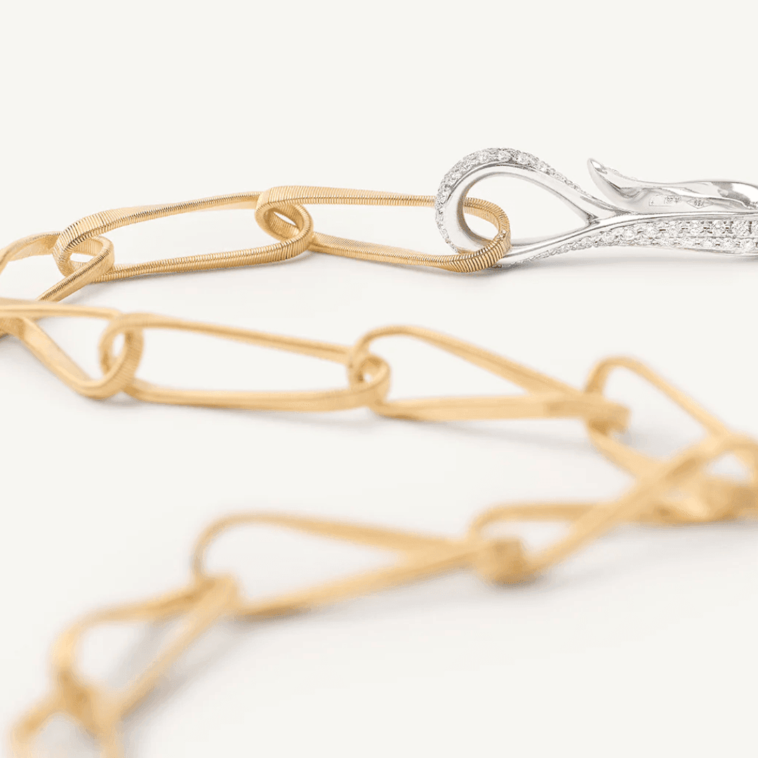 Marco Bicego Marrakech Onde Twisted Coil Link Lariat with Diamond Clasp 4