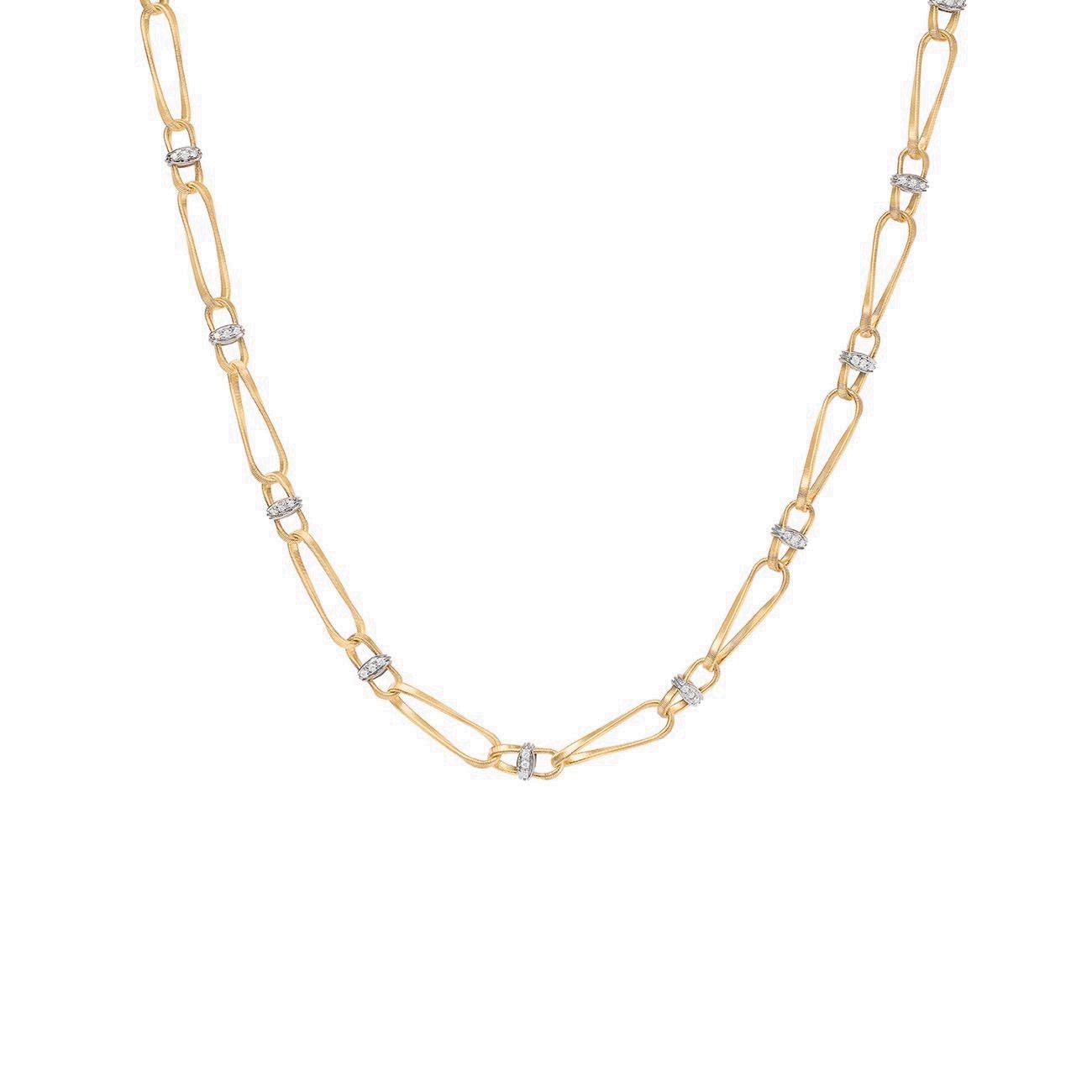 Marco Bicego Marrakech Onde Twisted Coil Link Necklace with Diamonds, 18 Inches 2