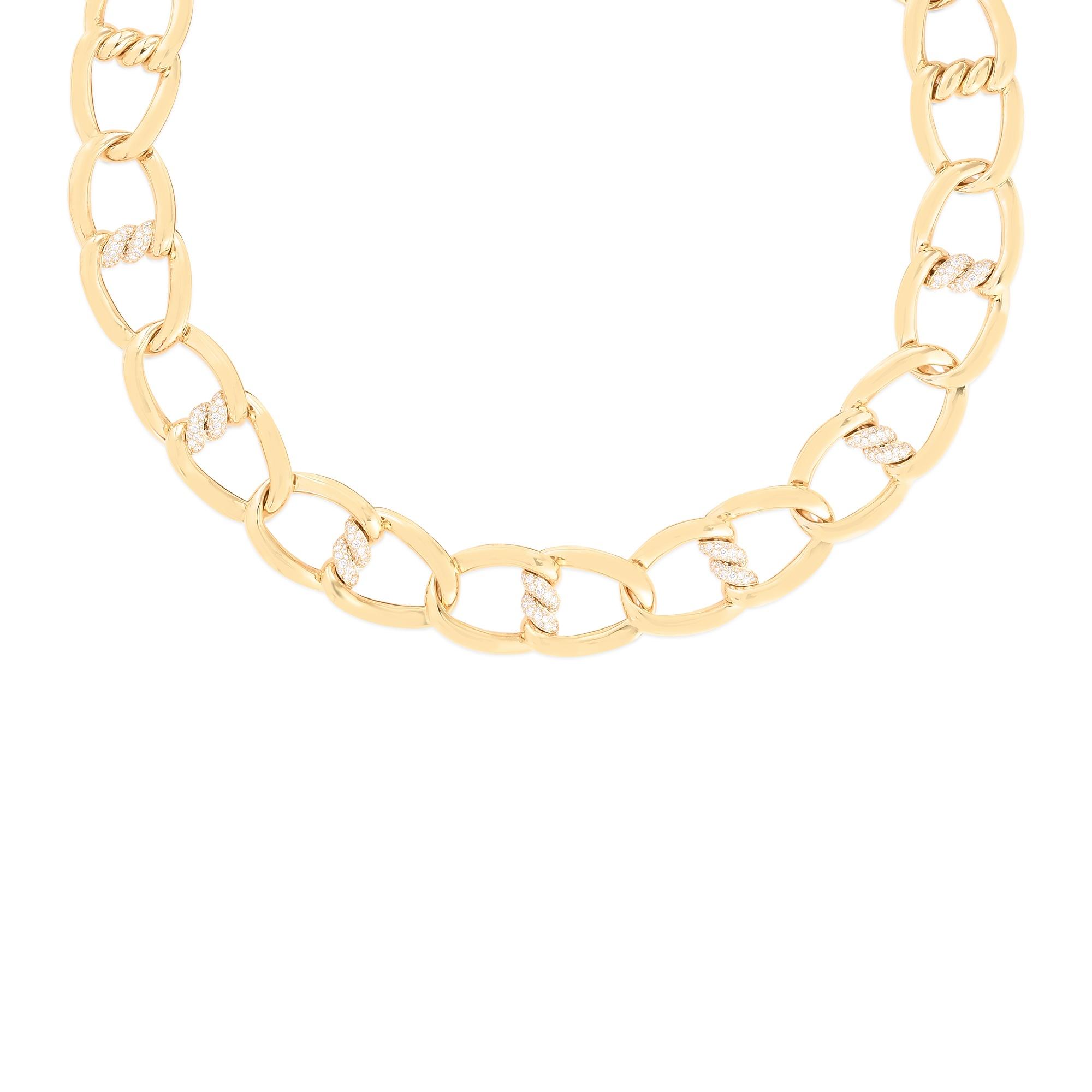 Roberto Coin Cialoma Yellow Gold Diamond Necklace 1