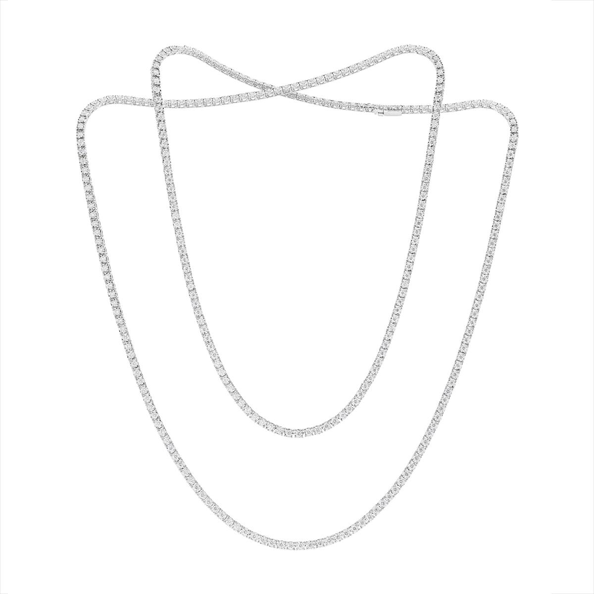 36 inches White Gold Diamond All-Around Necklace