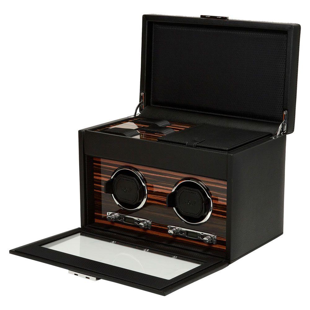 WOLF Roadster Double Watch Winder with Storage 3