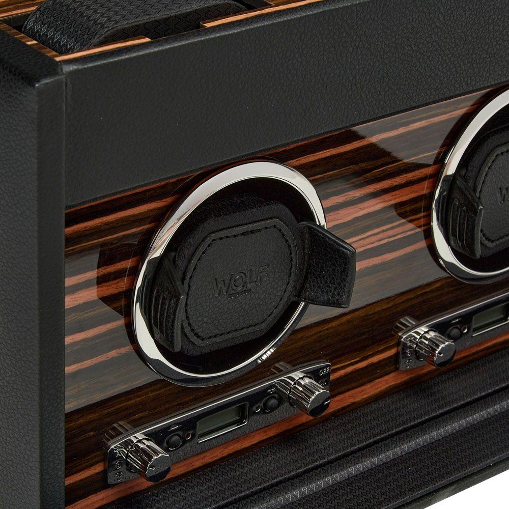 WOLF Roadster Double Watch Winder with Storage 4