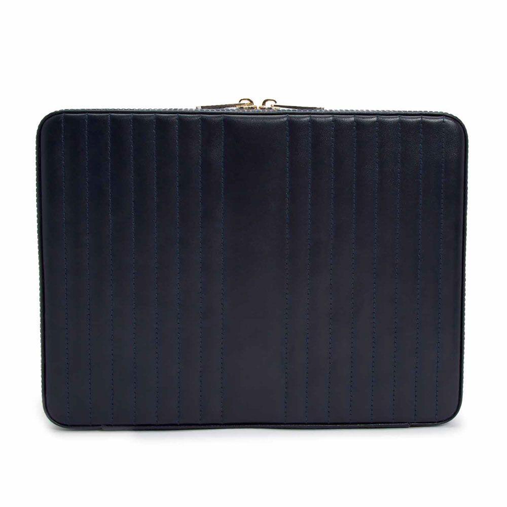 WOLF Maria Large Jewelry Zip Case in Navy 3