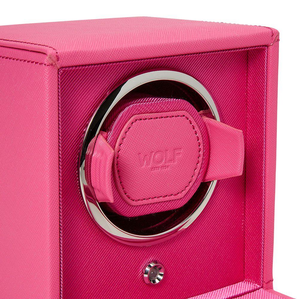WOLF Cub Single Watch Winder With Cover in Tutti Frutti Pink 3