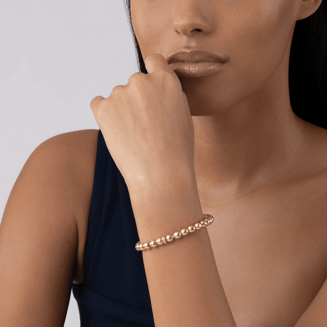 Lagos 18K Gold Caviar Gold Ball Stretch Bracelet 4
