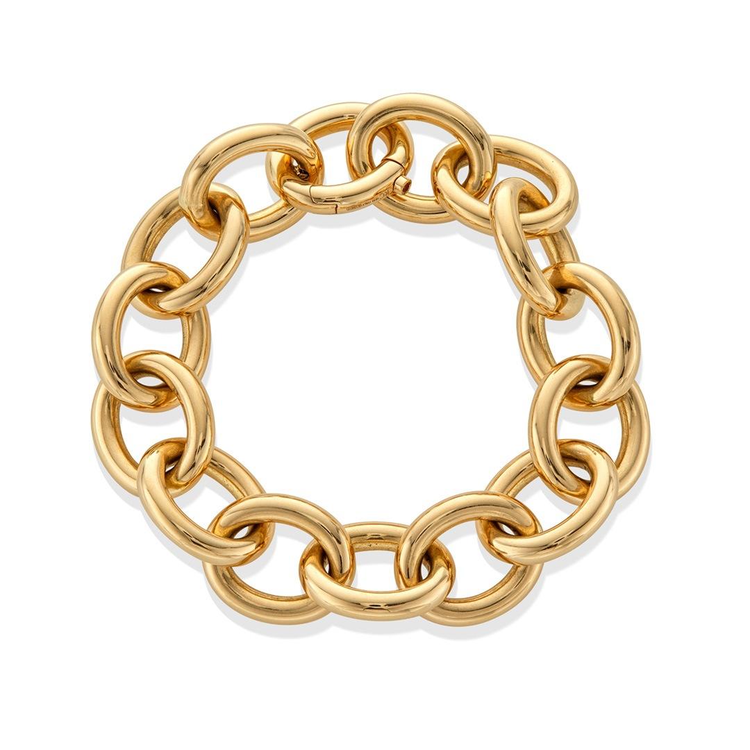 Roberto Coin Yellow Gold 7 inch Rolo Link Bracelet