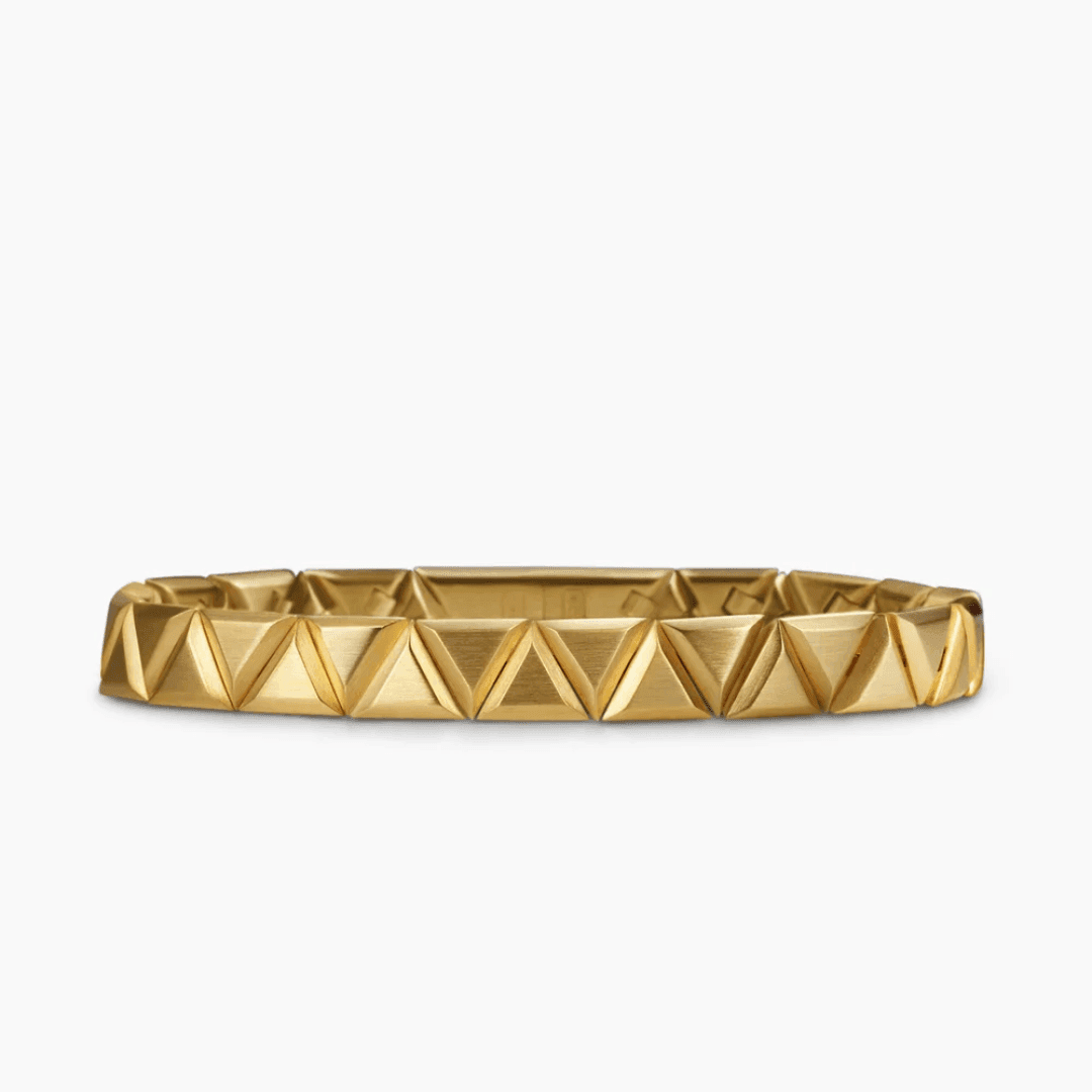 David Yurman Men's Faceted Triangle Bracelet in Yellow Gold