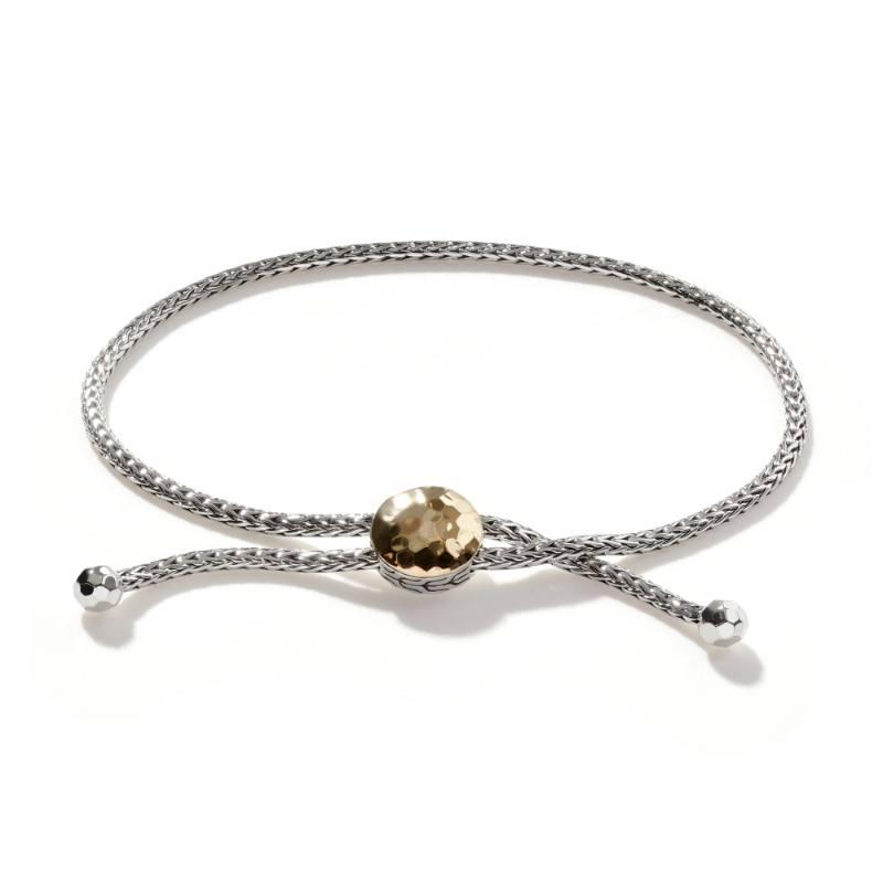 John Hardy Classic Chain Bracelet with Hammered Yellow Gold Ball