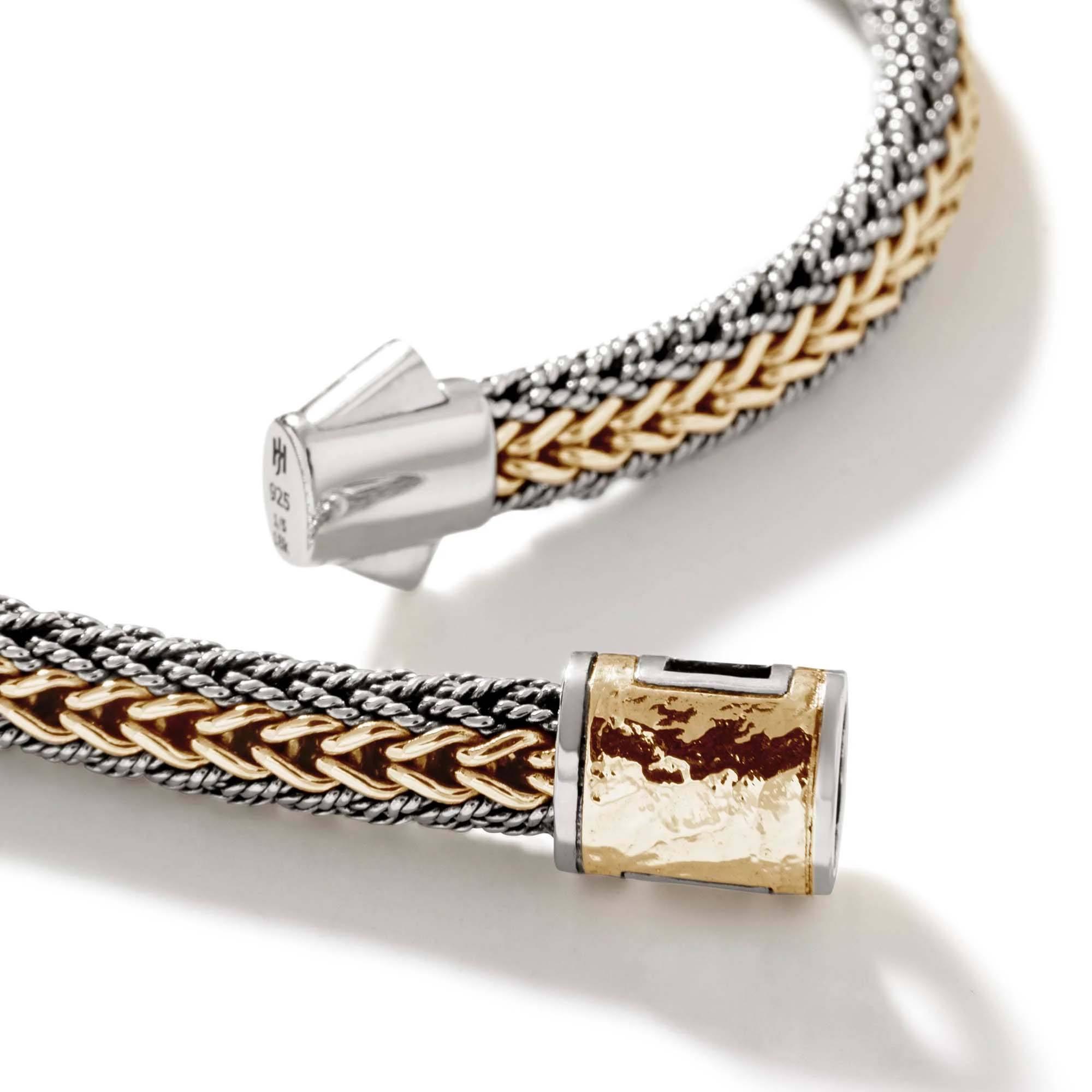 John Hardy Icon Bracelet in Reversible Sterling Silver and Yellow Gold 1