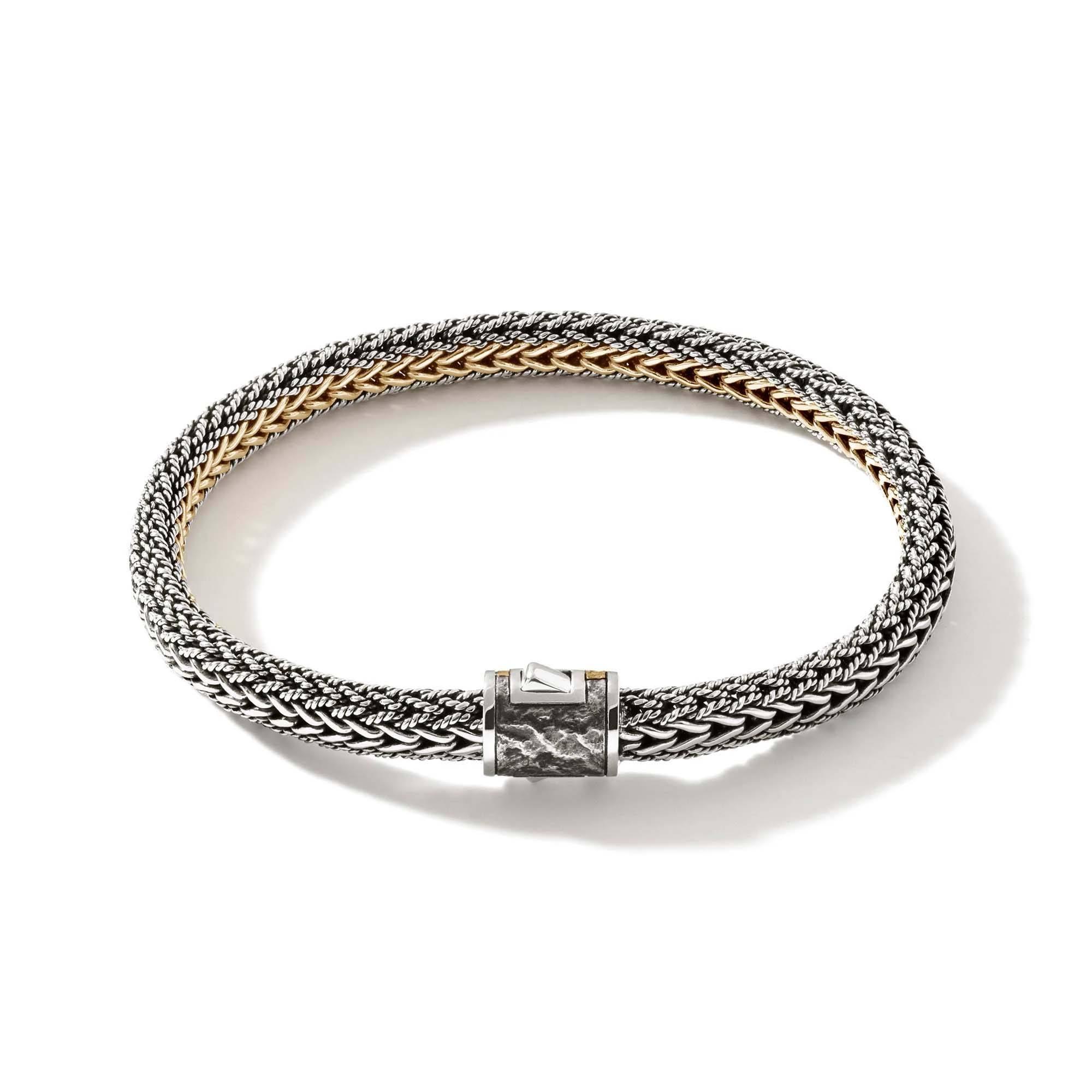 John Hardy Icon Bracelet in Reversible Sterling Silver and Yellow Gold 5