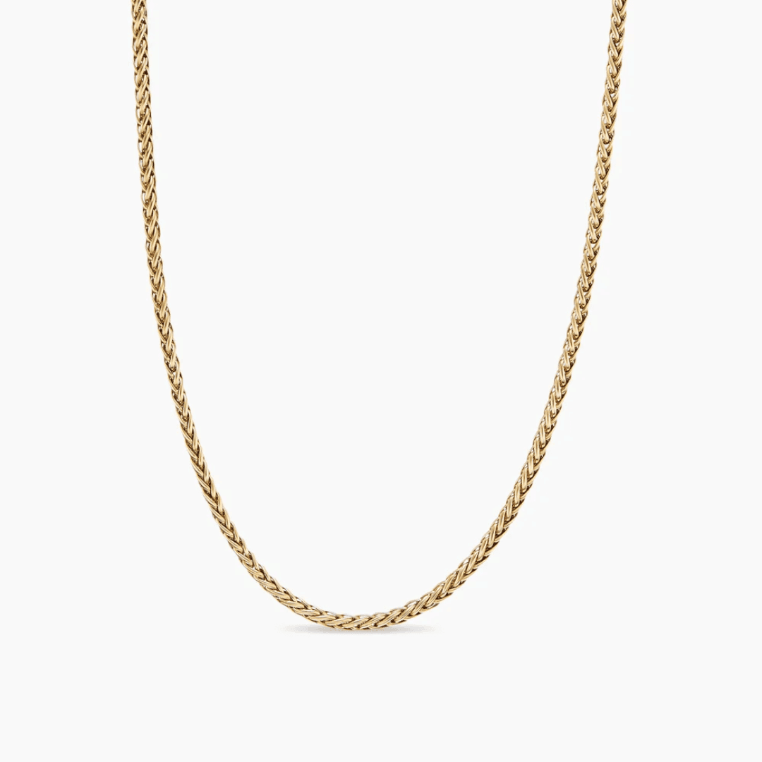 David Yurman 2.5mm Wheat Chain Necklace in 18k Yellow Gold, 24 inches