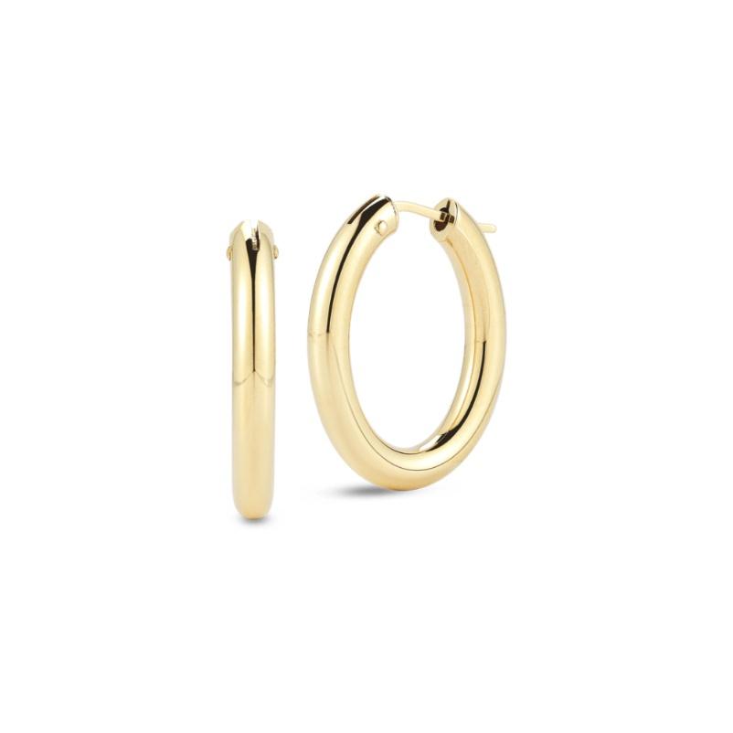 Roberto Coin Perfect Oval Gold Hoop Earrings