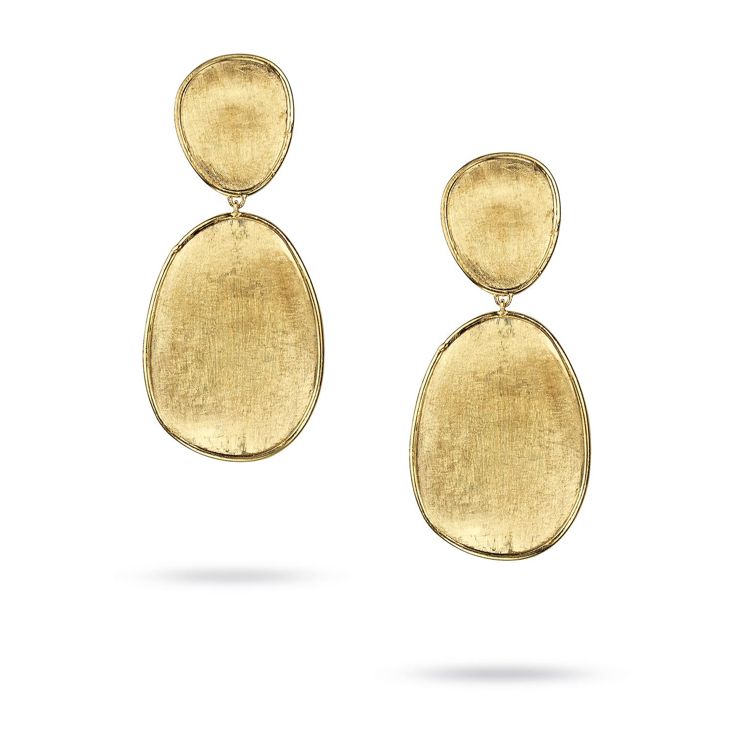 Marco Bicego Yellow Gold Lunaria Double Petal Post Earrings