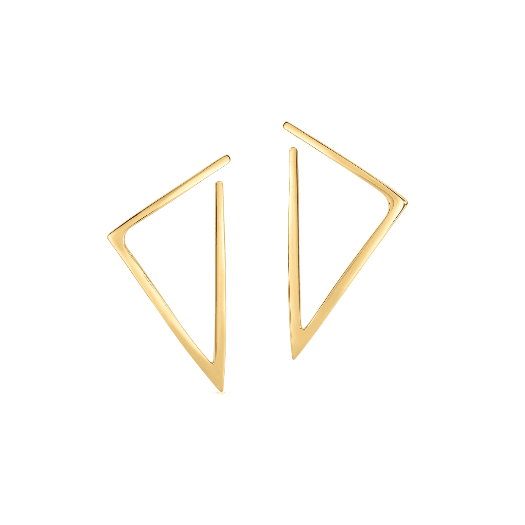 Roberto Coin 18K Gold Triangle Earrings