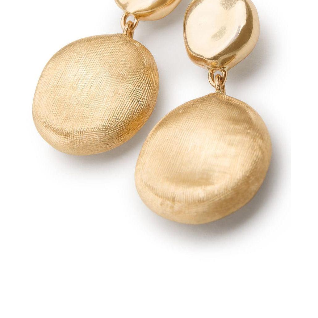 Marco Bicego Jaipur Gold Engraved and Polished Double Drop Earrings 3