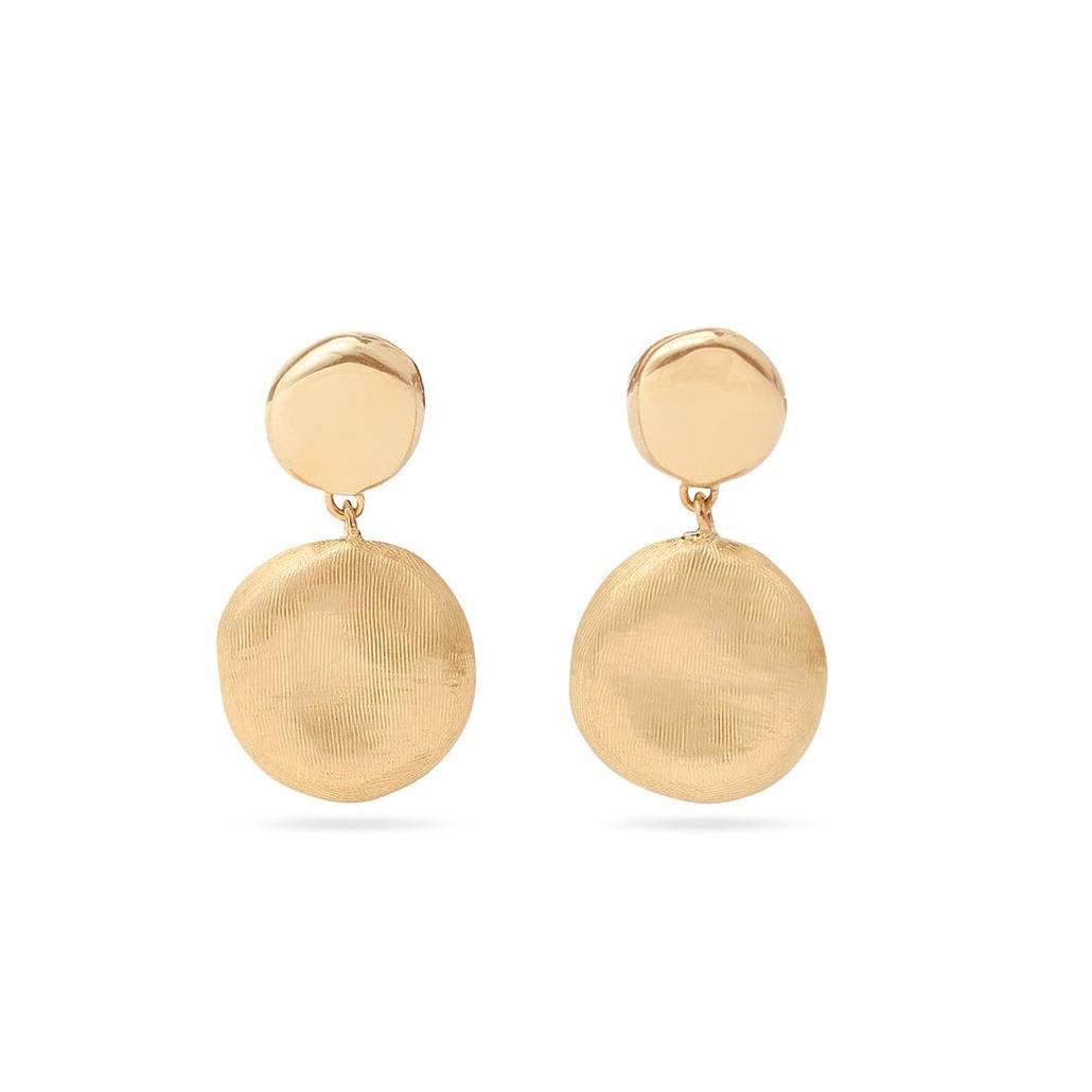 Marco Bicego Jaipur Gold Engraved and Polished Double Drop Earrings 0