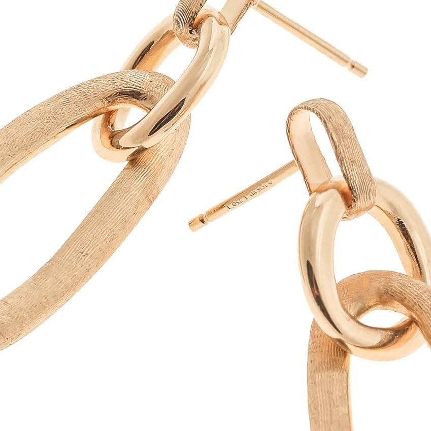 Marco Bicego Jaipur Link Collection 18K Yellow Gold Double Drop Earrings 1