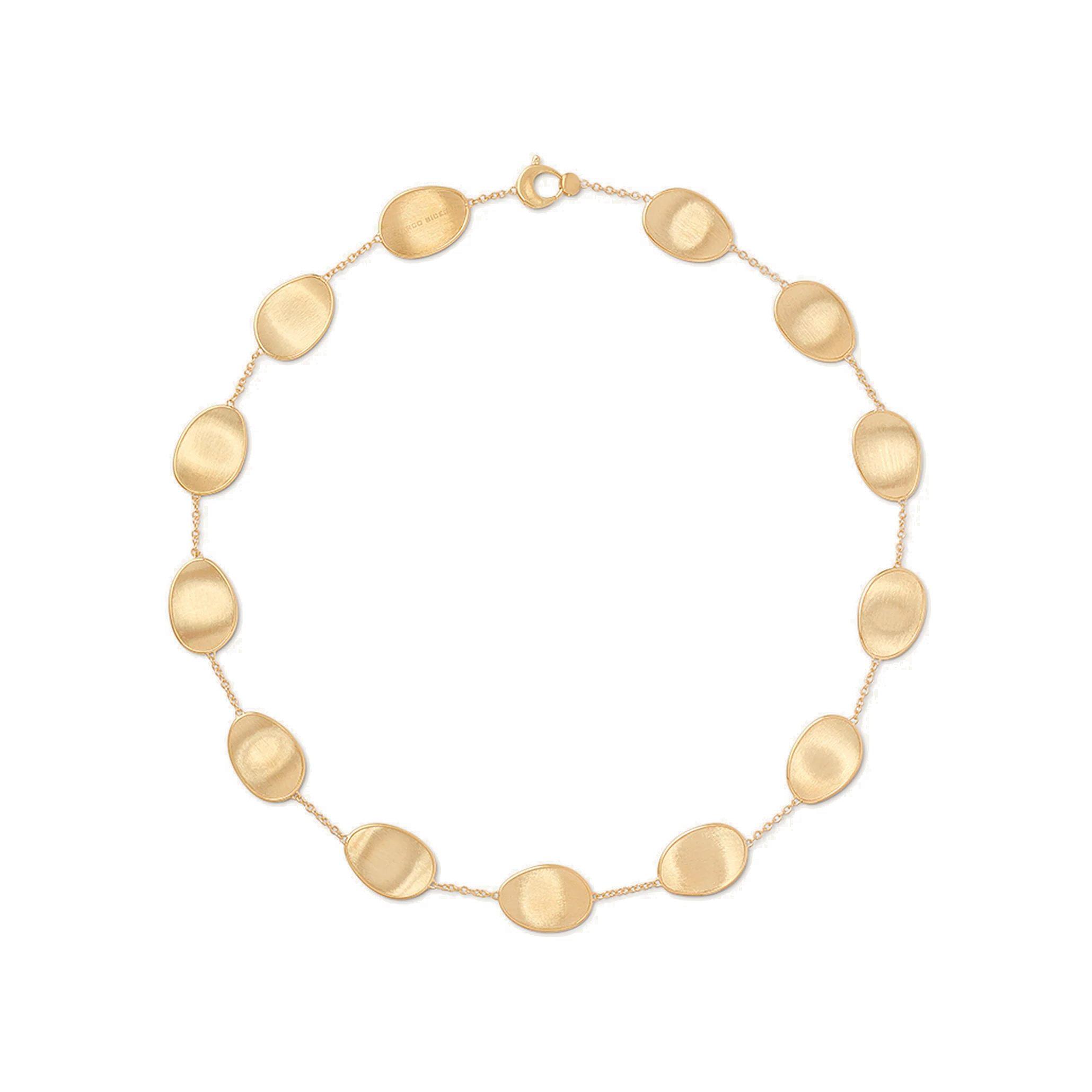Marco Bicego Yellow Gold Lunaria Single Strand Petal Station Necklace 1