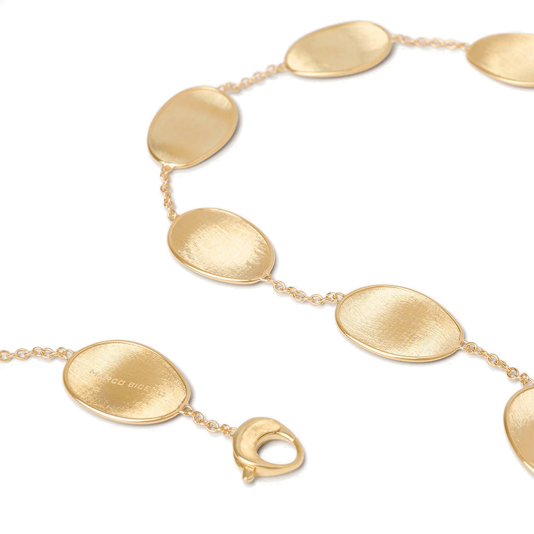Marco Bicego Yellow Gold Lunaria Single Strand Petal Station Necklace 3